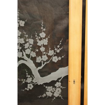 梅模様 エッチングガラス戸 4枚1組　GD1090Y 