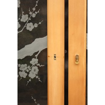 梅模様 エッチングガラス戸 4枚1組　GD1090Y 