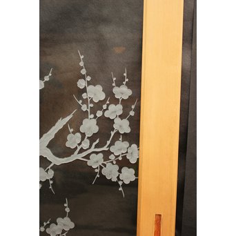 梅模様 エッチングガラス戸 4枚1組　GD1090Y 