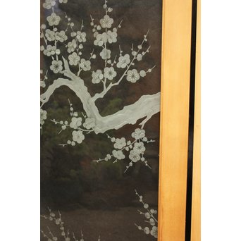 梅模様 エッチングガラス戸 4枚1組　GD1090Y 