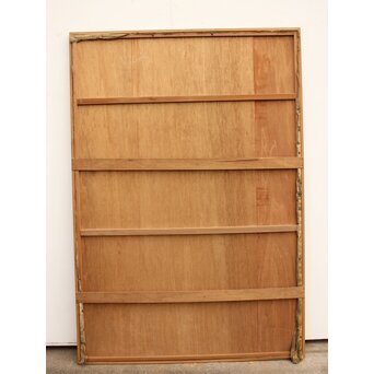 明治刺繍画 竹林水禽図　U001 