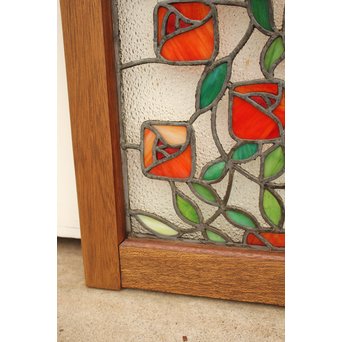 薔薇 ステンドガラス明り取り　GD1096 