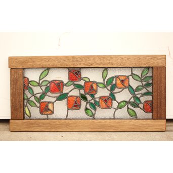 薔薇 ステンドガラス明り取り　GD1096 