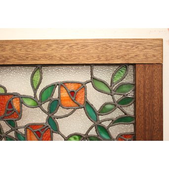 薔薇 ステンドガラス明り取り　GD1096 