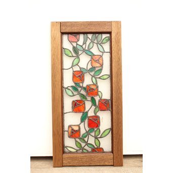 薔薇 ステンドガラス明り取り　GD1096