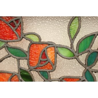 薔薇 ステンドガラス明り取り　GD1096 