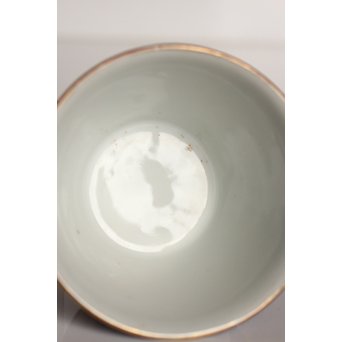 乾山欽製 山水楼閣図 染付金彩煎茶碗 5客　P008 