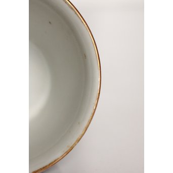 乾山欽製 山水楼閣図 染付金彩煎茶碗 5客　P008 