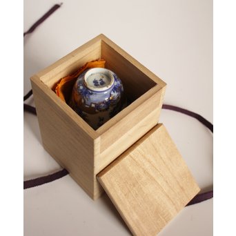 乾山欽製 山水楼閣図 染付金彩煎茶碗 5客　P008 