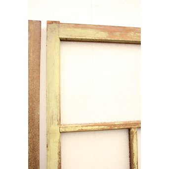 シャビーアンティークガラス戸 2枚1組　D168 