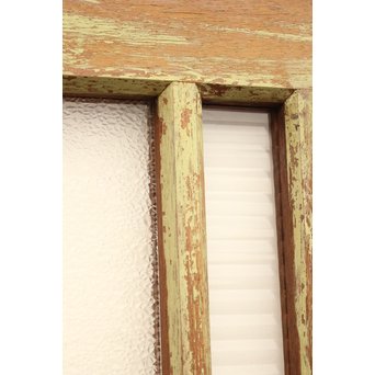 シャビーアンティークガラス戸 2枚1組　D168 