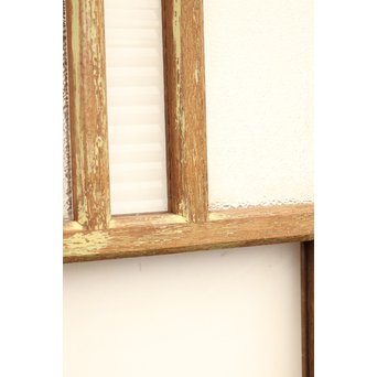 シャビーアンティークガラス戸 2枚1組　D168 