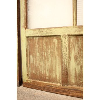 シャビーアンティークガラス戸 2枚1組　D168 