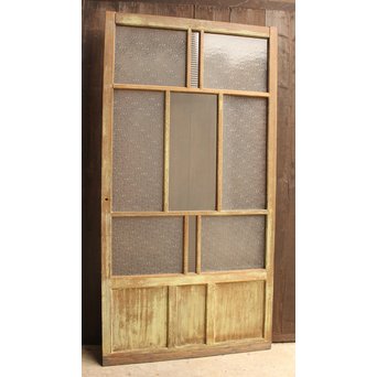 シャビーアンティークガラス戸 2枚1組　D168 