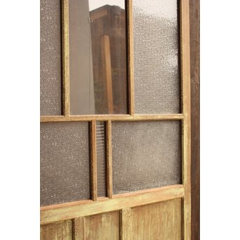 シャビーアンティークガラス戸 2枚1組　D168 