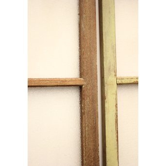 シャビーアンティークガラス戸 2枚1組　D168 