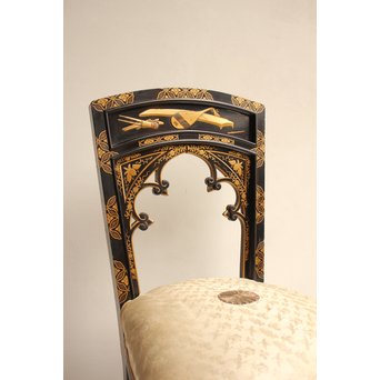 皇室御用達 蒔絵椅子A  T396 