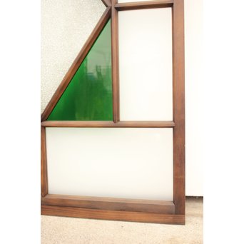 ダイアカット緑色ガラス戸 2枚1組　GD1099 