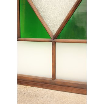 ダイアカット緑色ガラス戸 2枚1組　GD1099 