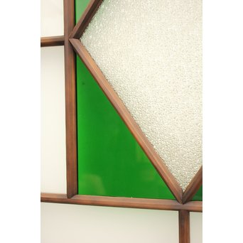 ダイアカット緑色ガラス戸 2枚1組　GD1099 