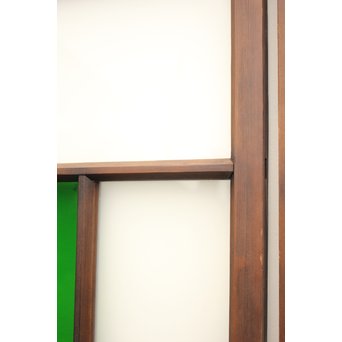 ダイアカット緑色ガラス戸 2枚1組　GD1099 