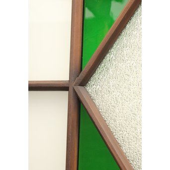 ダイアカット緑色ガラス戸 2枚1組　GD1099 