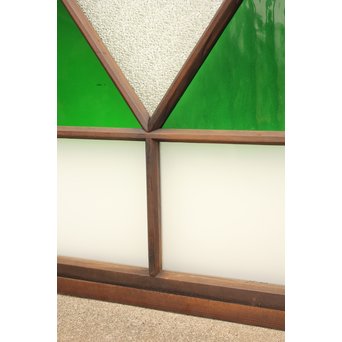 ダイアカット緑色ガラス戸 2枚1組　GD1099 