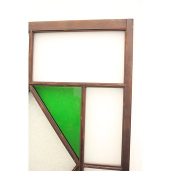ダイアカット緑色ガラス戸 2枚1組　GD1099 