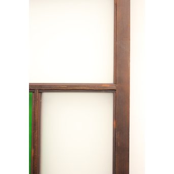 ダイアカット緑色ガラス戸 2枚1組　GD1099 