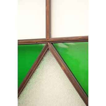 ダイアカット緑色ガラス戸 2枚1組　GD1099 