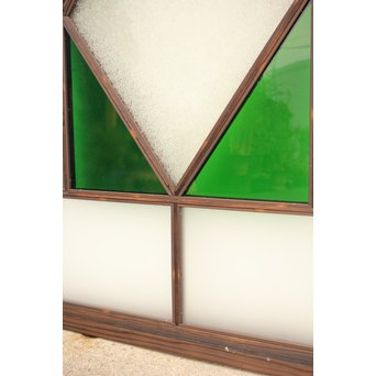 ダイアカット緑色ガラス戸 2枚1組　GD1099 