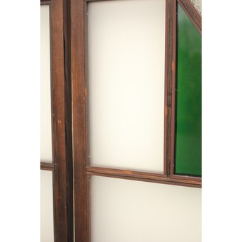 ダイアカット緑色ガラス戸 2枚1組　GD1099 