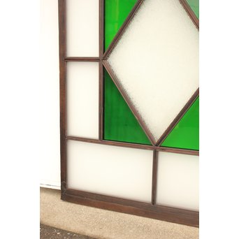 ダイアカット緑色ガラス戸 2枚1組　GD1099 