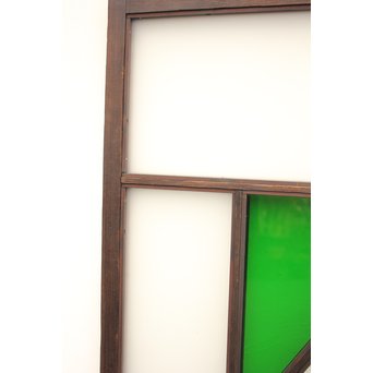 ダイアカット緑色ガラス戸 2枚1組　GD1099 