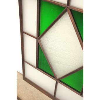 ダイアカット緑色ガラス戸 2枚1組　GD1099 