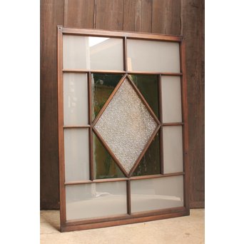 ダイアカット緑色ガラス戸 2枚1組　GD1099 