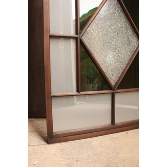 ダイアカット緑色ガラス戸 2枚1組　GD1099 