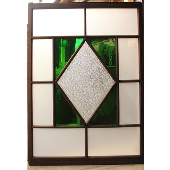 ダイアカット緑色ガラス戸 2枚1組　GD1099 