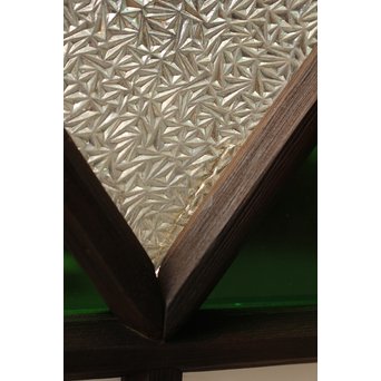 ダイアカット緑色ガラス戸 2枚1組　GD1099 