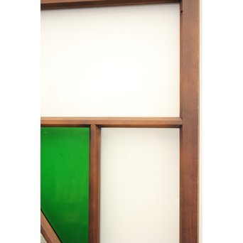 ダイアカット緑色ガラス戸 2枚1組　GD1099 