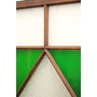 ダイアカット緑色ガラス戸 2枚1組　GD1099 