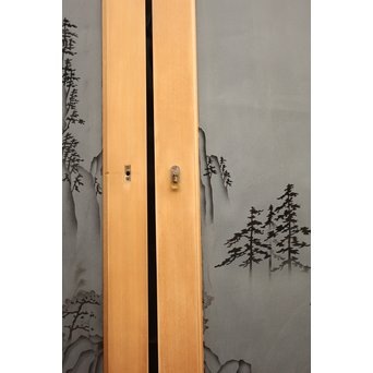 山水図 エッチングガラス戸 4枚1組　GD1101 