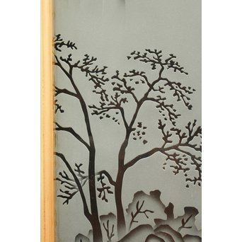 山水図 エッチングガラス戸 4枚1組　GD1101 