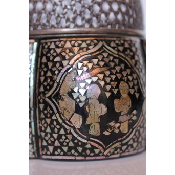 阿古陀型 螺鈿/青貝入香炉　Q002 