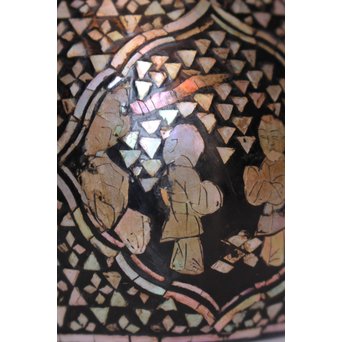 阿古陀型 螺鈿/青貝入香炉　Q002 