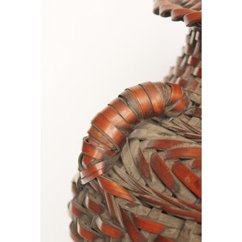 二代 飯塚鳳斎 竹花籠　U011 