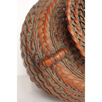 二代 飯塚鳳斎 竹花籠　U011 