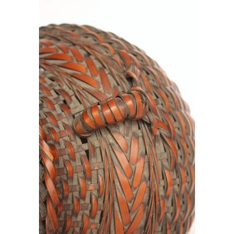 二代 飯塚鳳斎 竹花籠　U011 