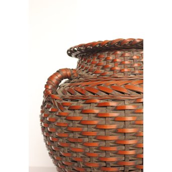 二代 飯塚鳳斎 竹花籠　U011 