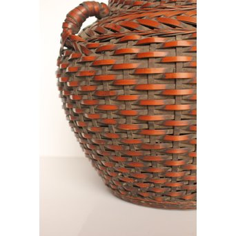 二代 飯塚鳳斎 竹花籠　U011 